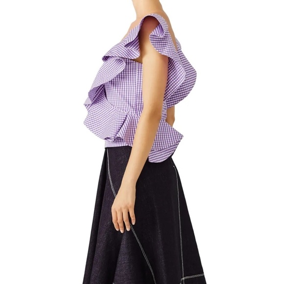 PETERSYN Lavender Gingham Plaid Purple Tate Top - Picture 2 of 11